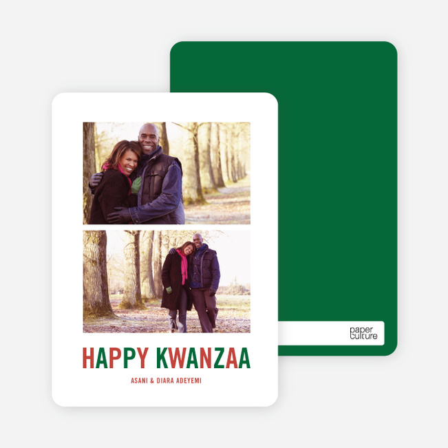 Happy Kwanzaa Cards - Crimson
