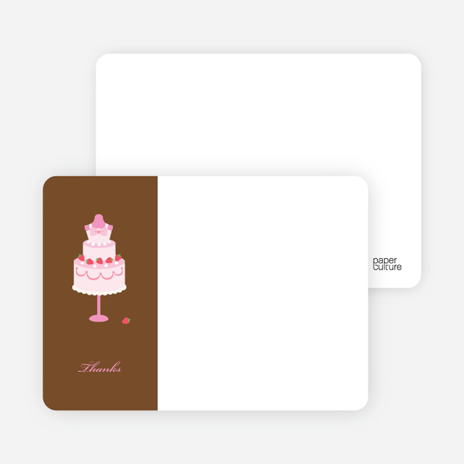 Notecards for the ‘Wedding Dress Cake Shower’ cards. - Cotton Candy Pink