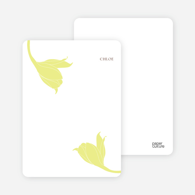 Stationery: ‘Floral Elegance’ cards. - Neon Yellow