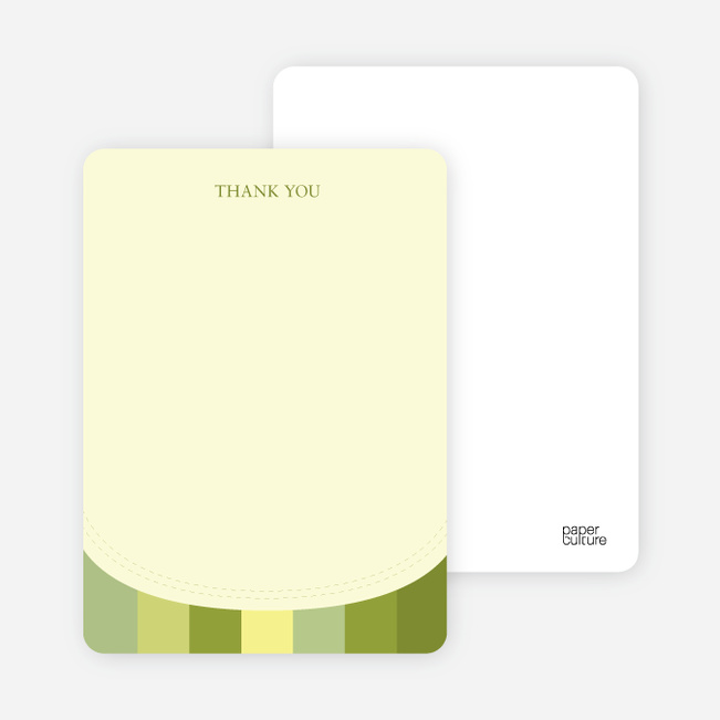 Stationery: ‘Modern Bib’ cards. - Olive