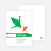 1000 Cranes Party Invitations - Kelly Green