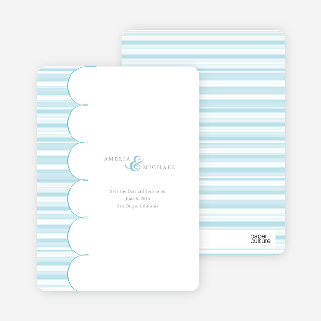 Elegant Save the Date Cards with a Cloud Theme - Purity