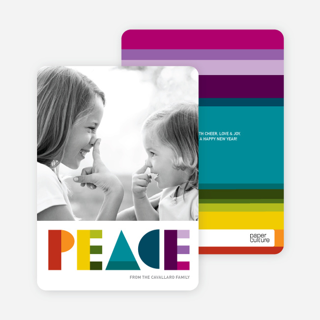 Peace: Holiday Photo Card - Multi