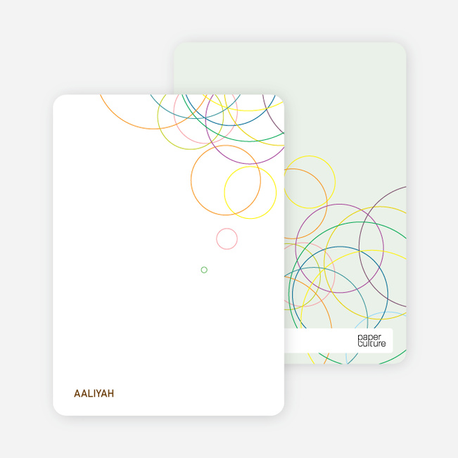 Stationery: ‘Modern Circles’ cards. - Multi