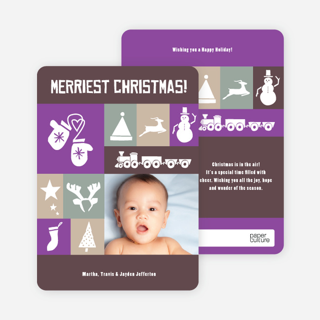 Christmas Card Memories: Reindeer, Mittens, Trees, Snowmen and more! - Amethyst
