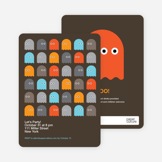Not so Scary Ghost Halloween Invitations - Taupe