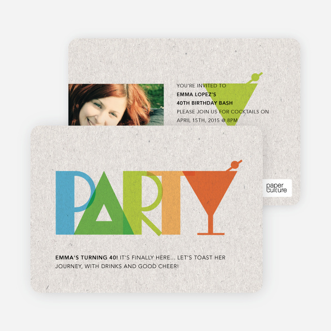 P-A-R-T-Y Party Invitations - Multi