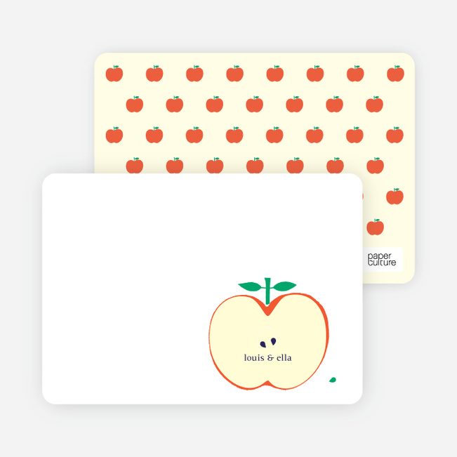 Stationery: ‘Appleseed Twins’ cards. - Cream
