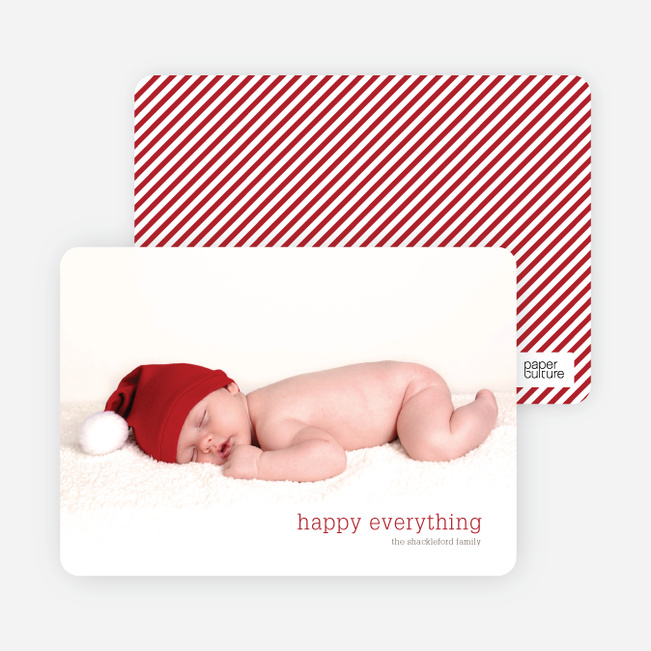 happy everything Holiday Photo Cards - Crimson