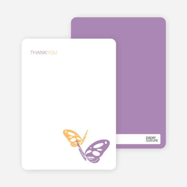 Note Cards: ‘Butterfly Party Invitations’ cards. - Apricot