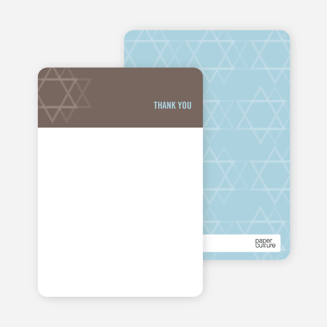 Notecards for the ‘Intertwined Stars of David’ cards. - Cocoa