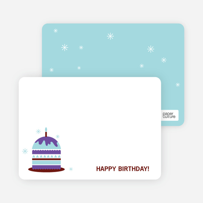 Stationery: ‘Modern Birthday Cake Invitation’ cards. - Violet