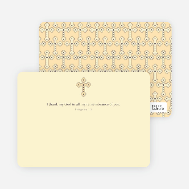 Stationery: ‘Photo Card Holy Communion Invite’ cards. - Creamy Yellow