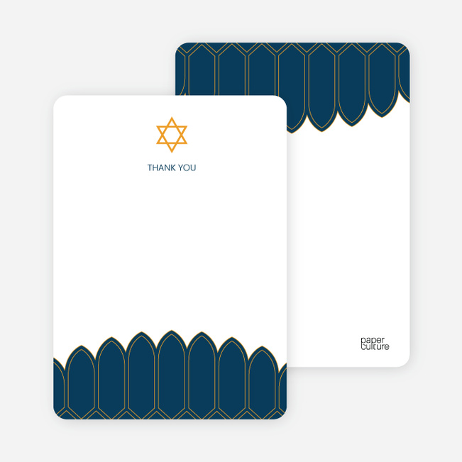 Stationery: ‘Synagogue Bar and Bat Mitzvah Invitations’ cards. - Bluish Grey