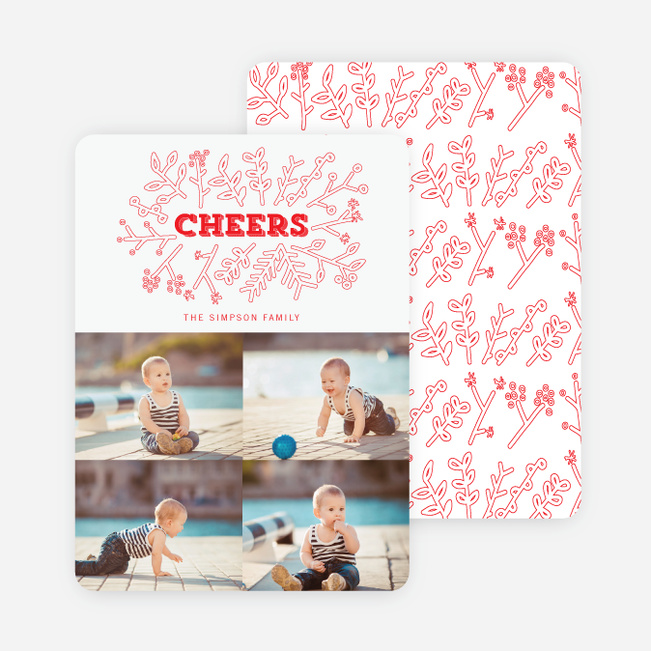 Toasting Mother Nature Holiday Cards - Red