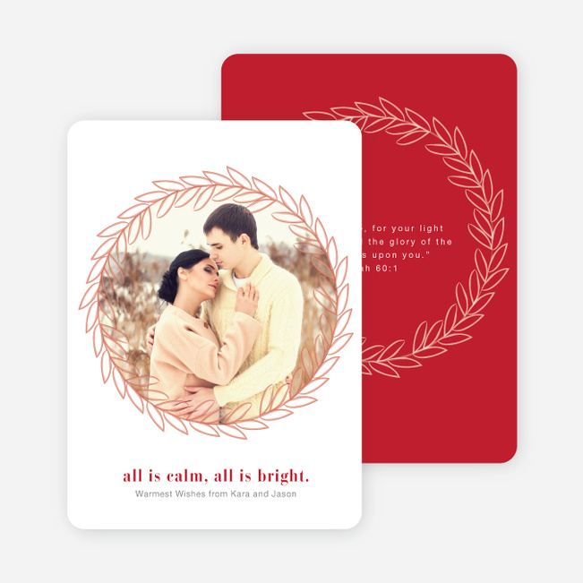 All is Calm, All is Bright Christmas Cards - Red
