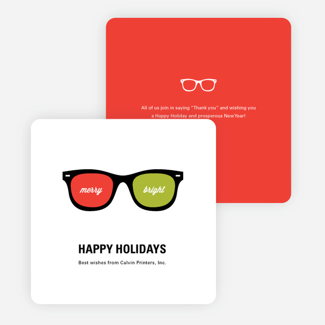 Visions of the Future Corporate Holiday Cards - Red