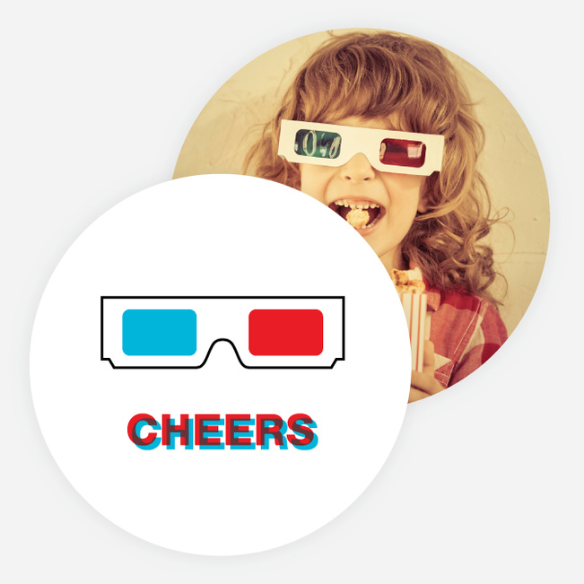 3D Glasses Holiday Cards - Multi