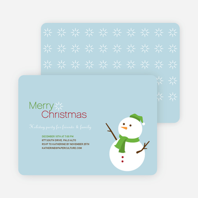 Frosty Fred the Snowman Christmas Cards - Ruby Red