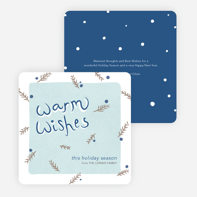 Holiday Cards for Sending Warm Wishes - Blue