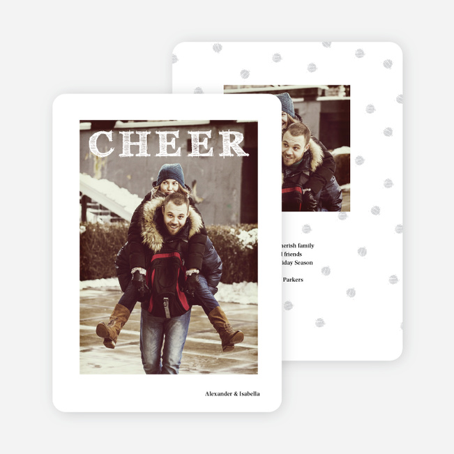 Holiday Cards with Retro Cheer - White