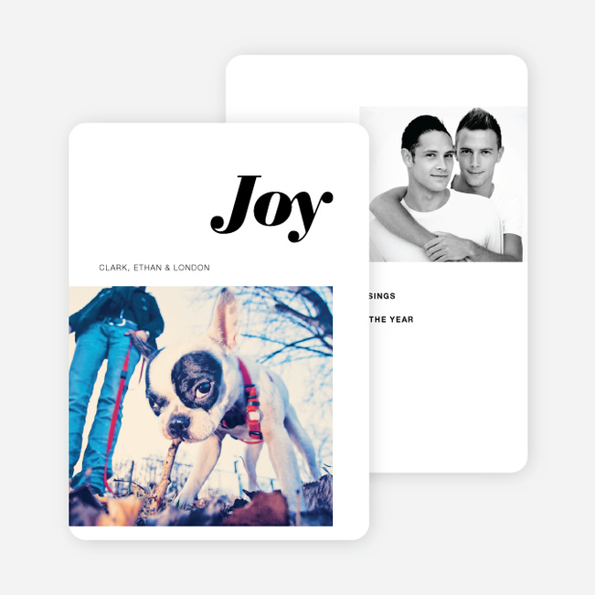 Joy Holiday Cards - Black