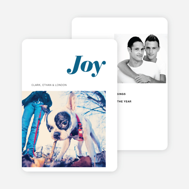 Joy Holiday Cards - Blue
