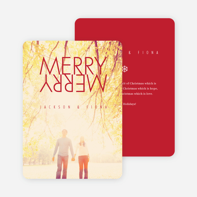 Merry Merry Holiday Cards - Red