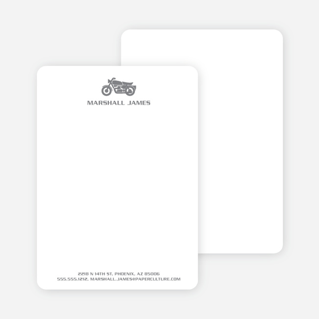 Motorcycle Personalized Stationery and Notecards - Mercury
