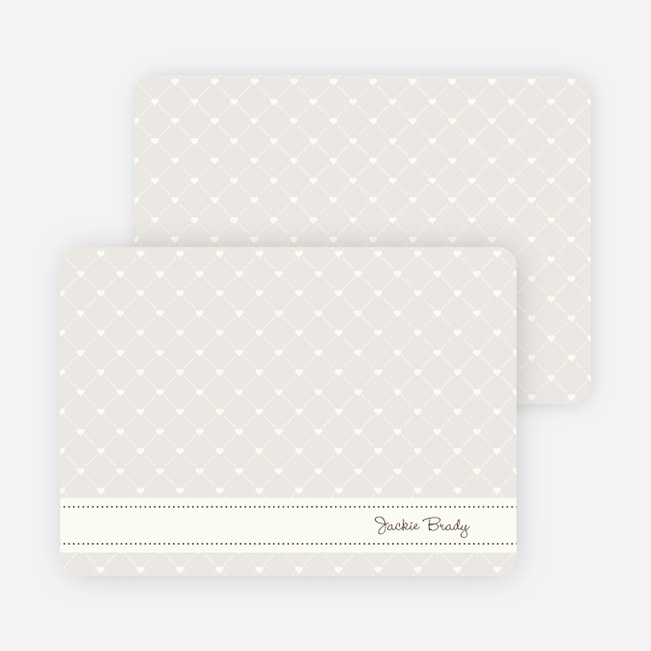 Notecards for the ‘Quilted Love’ cards. - Walnut