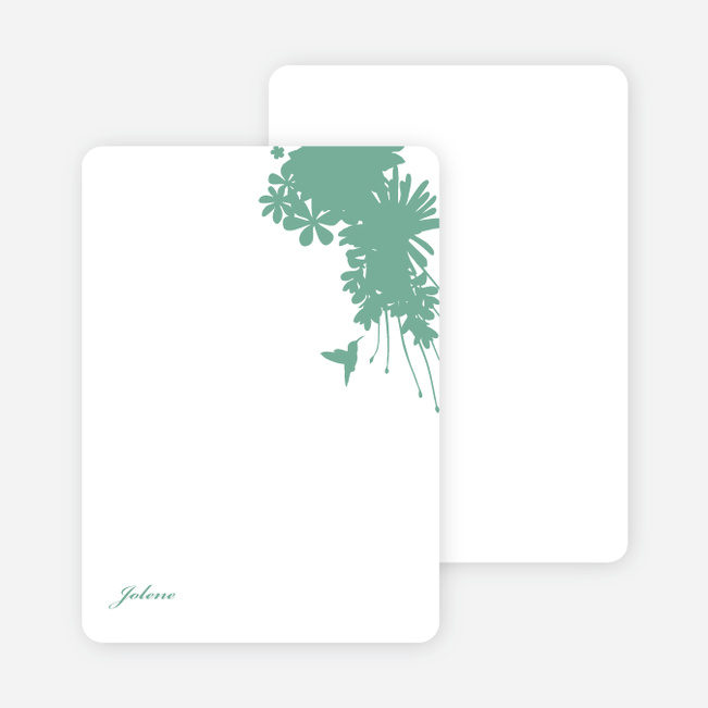 Stationery: ‘Nature’s Blend’ cards. - Aquamarine