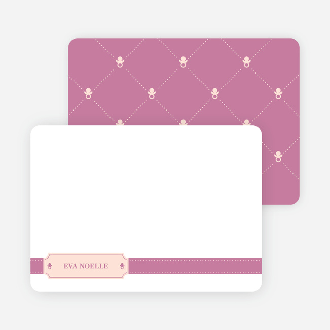 Stationery: ‘Sealed with a Binky’ cards. - Amethyst
