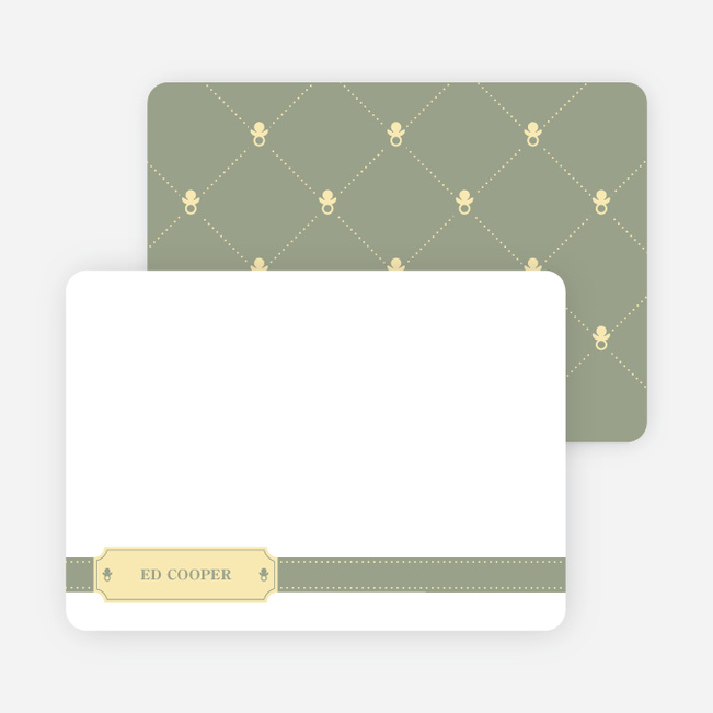 Stationery: ‘Sealed with a Binky’ cards. - Celadon