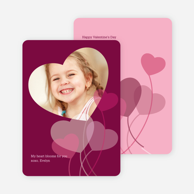 Heart Shaped Balloon Cards for Valentine’s Day - Lilac
