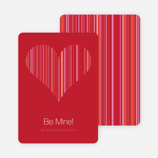 Modern Valentine Heart: Be Mine - Sangria