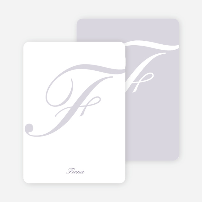 Elegant Letters Personalized Note Cards - Mercury