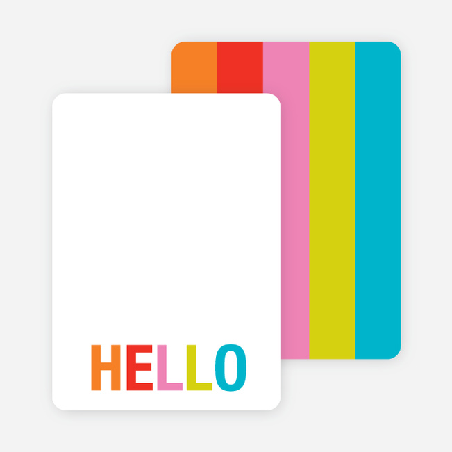 Excitement Series: Hello Note Cards - Tangerine