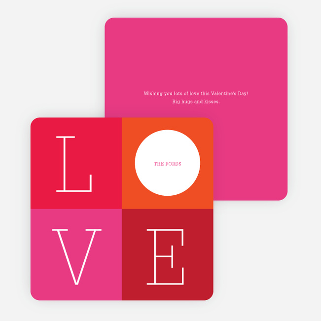 Love: A Four Letter Word? Valentine’s Day Cards - Red