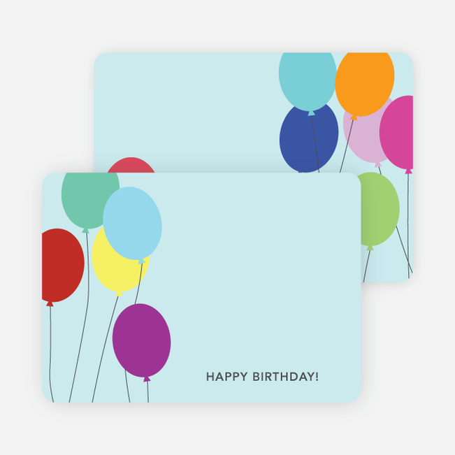Balloon Birthday Party Invitations - Multi