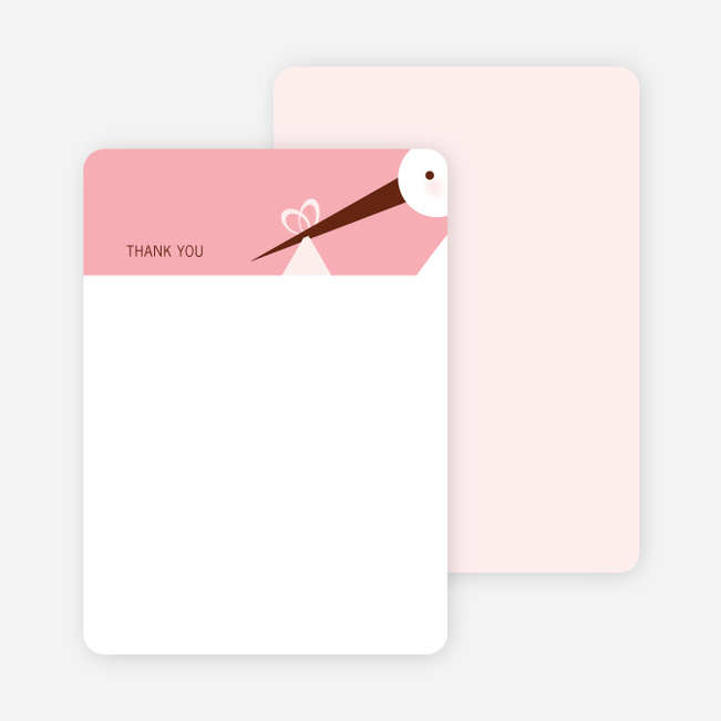 Stationery: ‘Stork Baby Shower’ cards. - Carnation