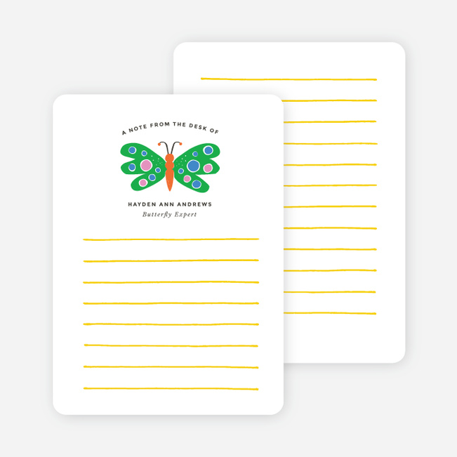 Butterfly Notecards - Green