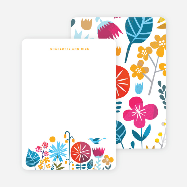 Floral This Stationery - Yellow