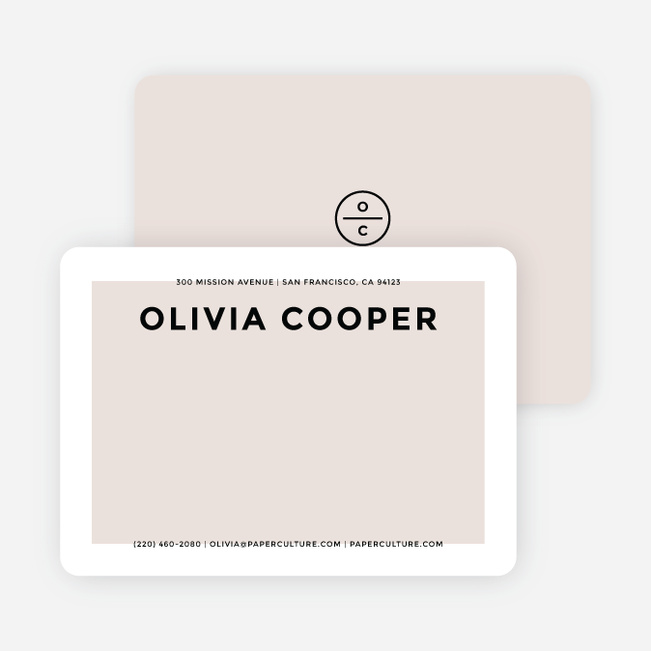 Simply Chic Personalized Stationery - Beige