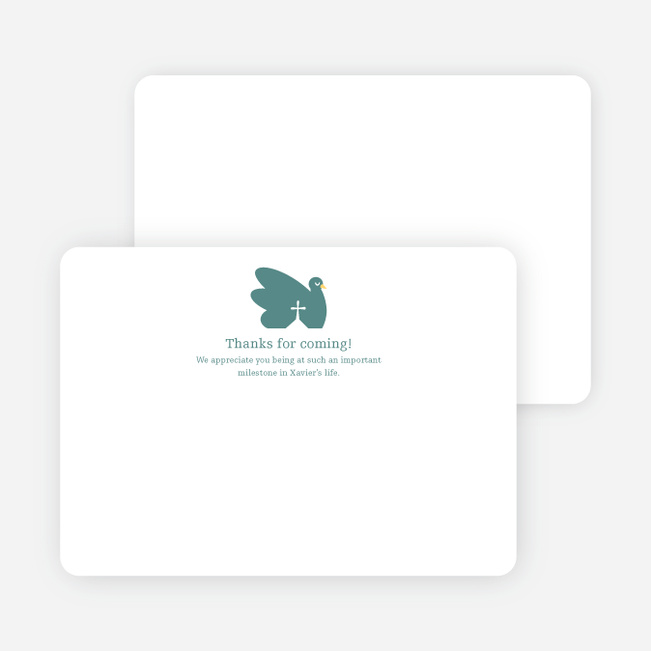 Notecards for the ‘Swan Cross Baptism’ cards. - Greenish Blue