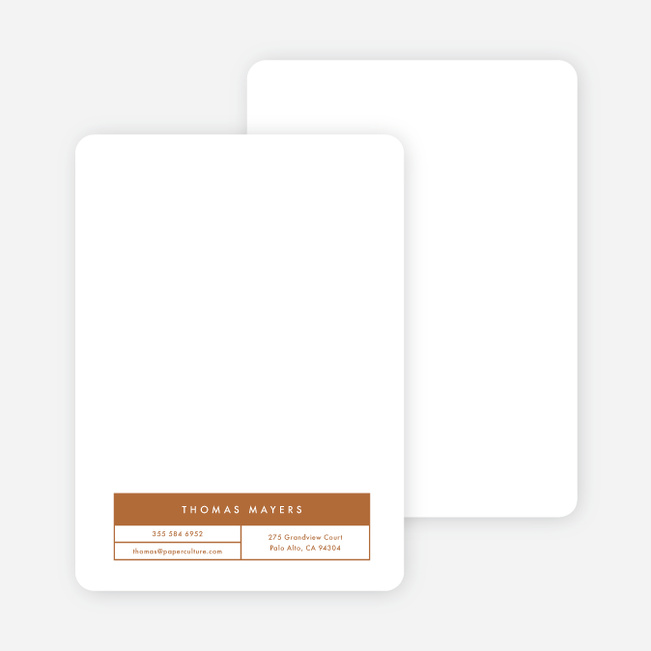 Block Corporate Stationery - Brown