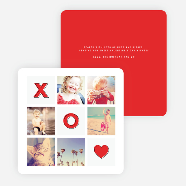 Tic Tac Toe Valentine’s Day Cards - Red