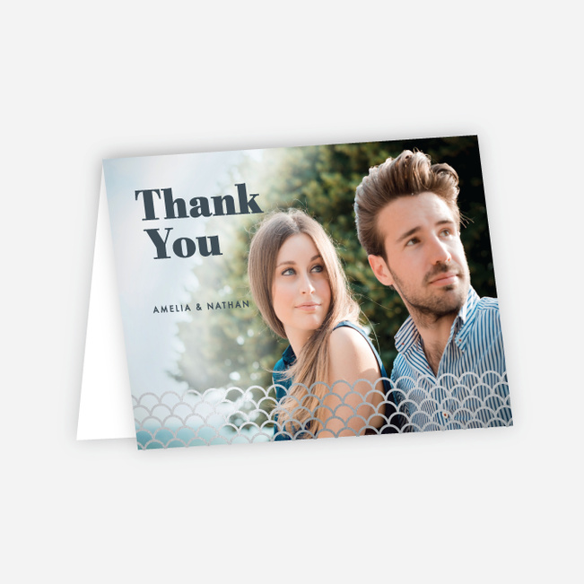 Making Waves Wedding Thank You Cards - Gray