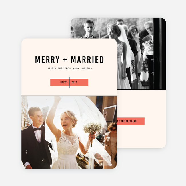 Wedding Bliss Holiday Cards - Red