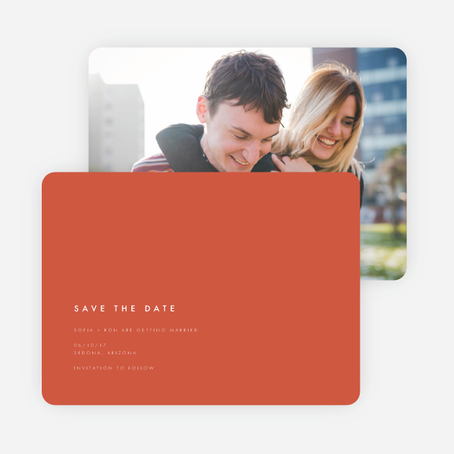 Color Pop Save The Dates - Red