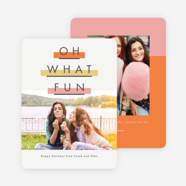 Highlighter Fun Holiday Cards - Orange